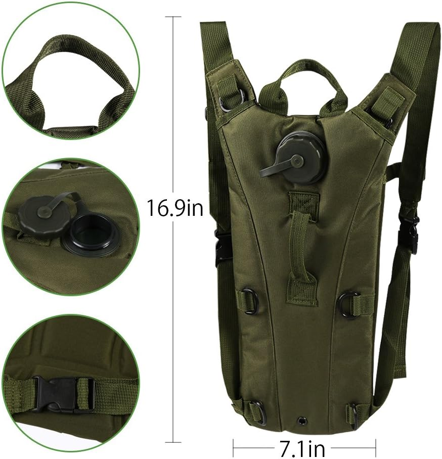 Hydration Backpack,  Water Backpack with 3L Water Bladder, Cycling Backpack for Outdoor Running Climbing Hiking Cycling Camping Bag