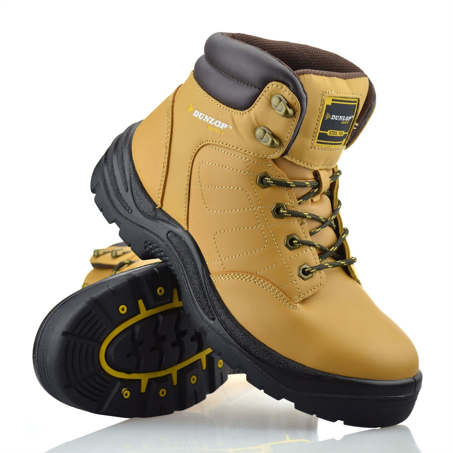 Mens New Leather Safety Steel Toe Cap Work Ankle Walking Combat Boots Shoes Size
