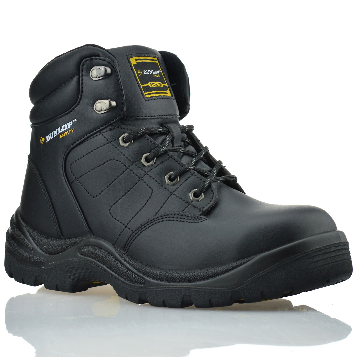 Mens New Leather Safety Steel Toe Cap Work Ankle Walking Combat Boots Shoes Size