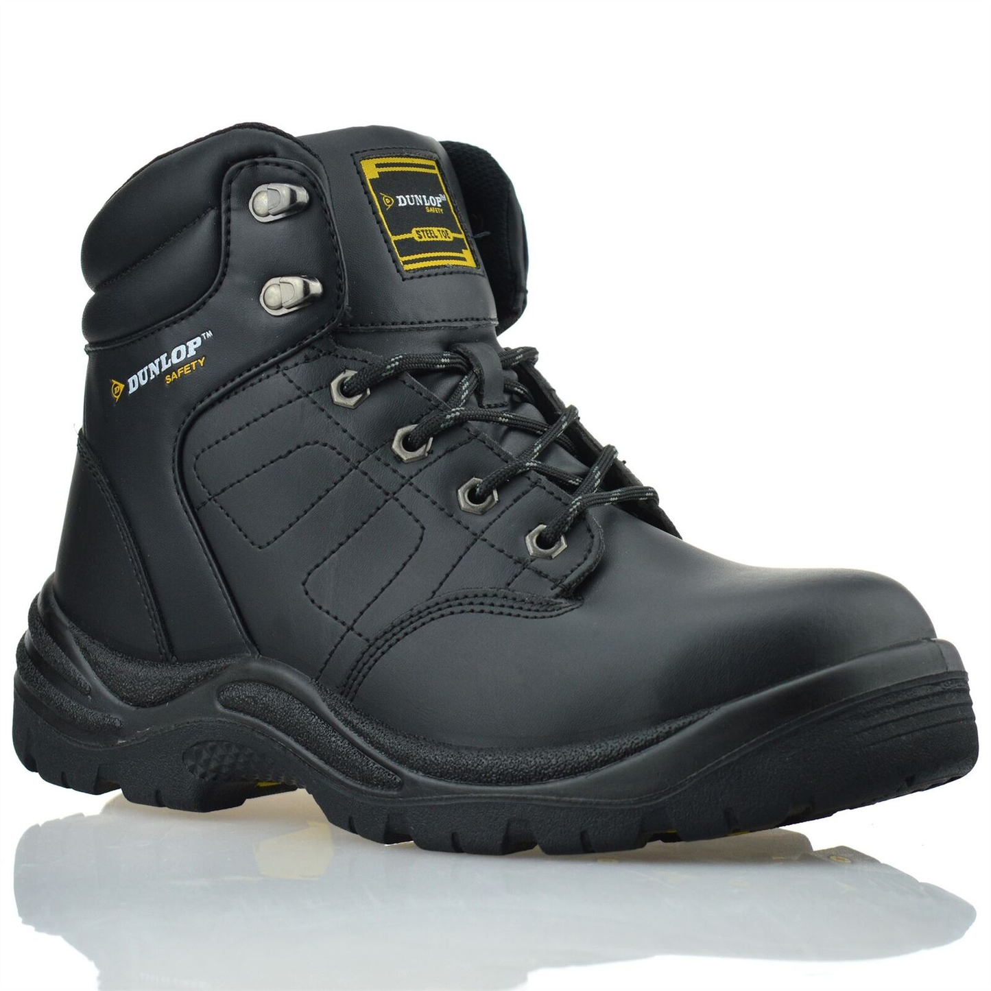 Mens New Leather Safety Steel Toe Cap Work Ankle Walking Combat Boots Shoes Size