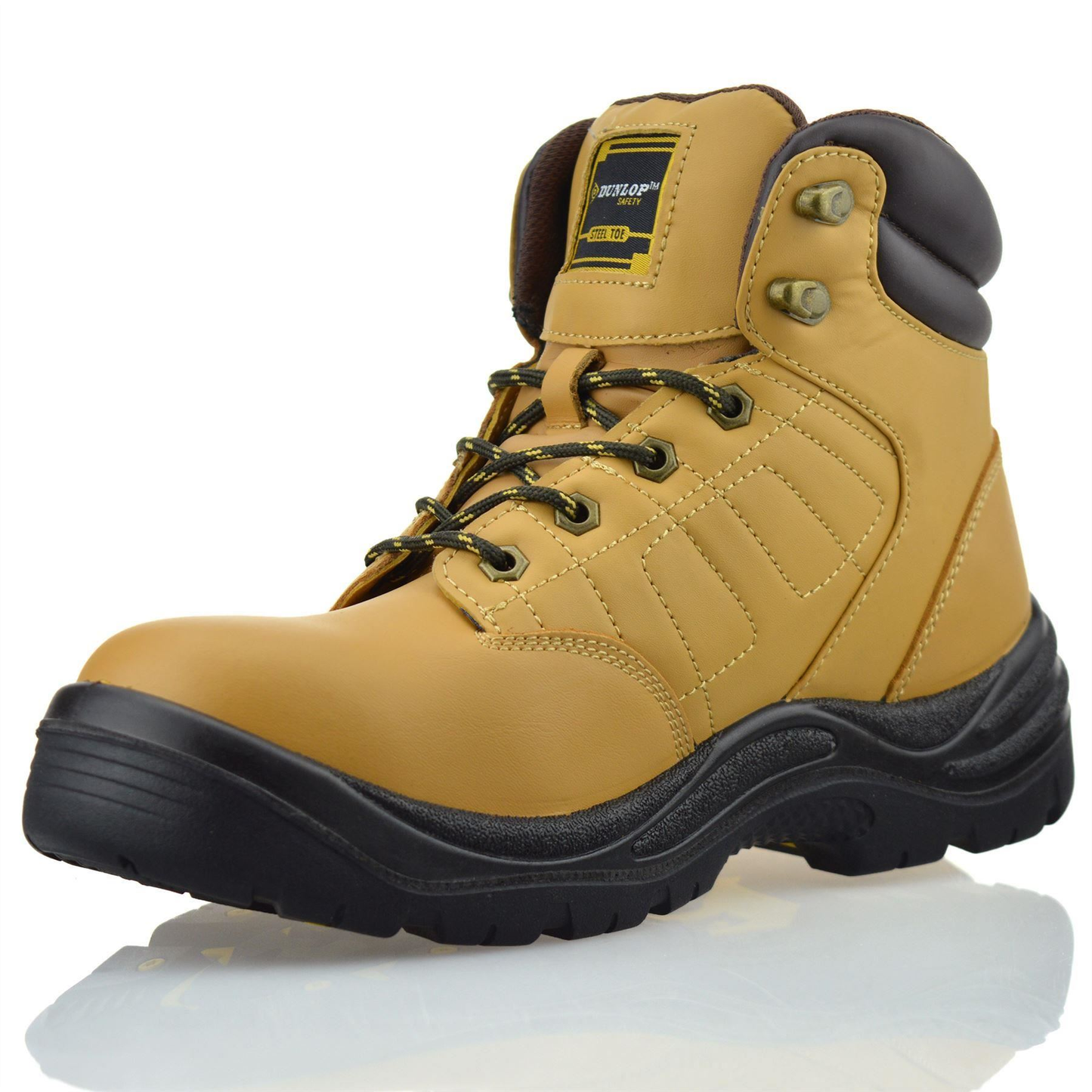 Mens New Leather Safety Steel Toe Cap Work Ankle Walking Combat Boots Shoes Size