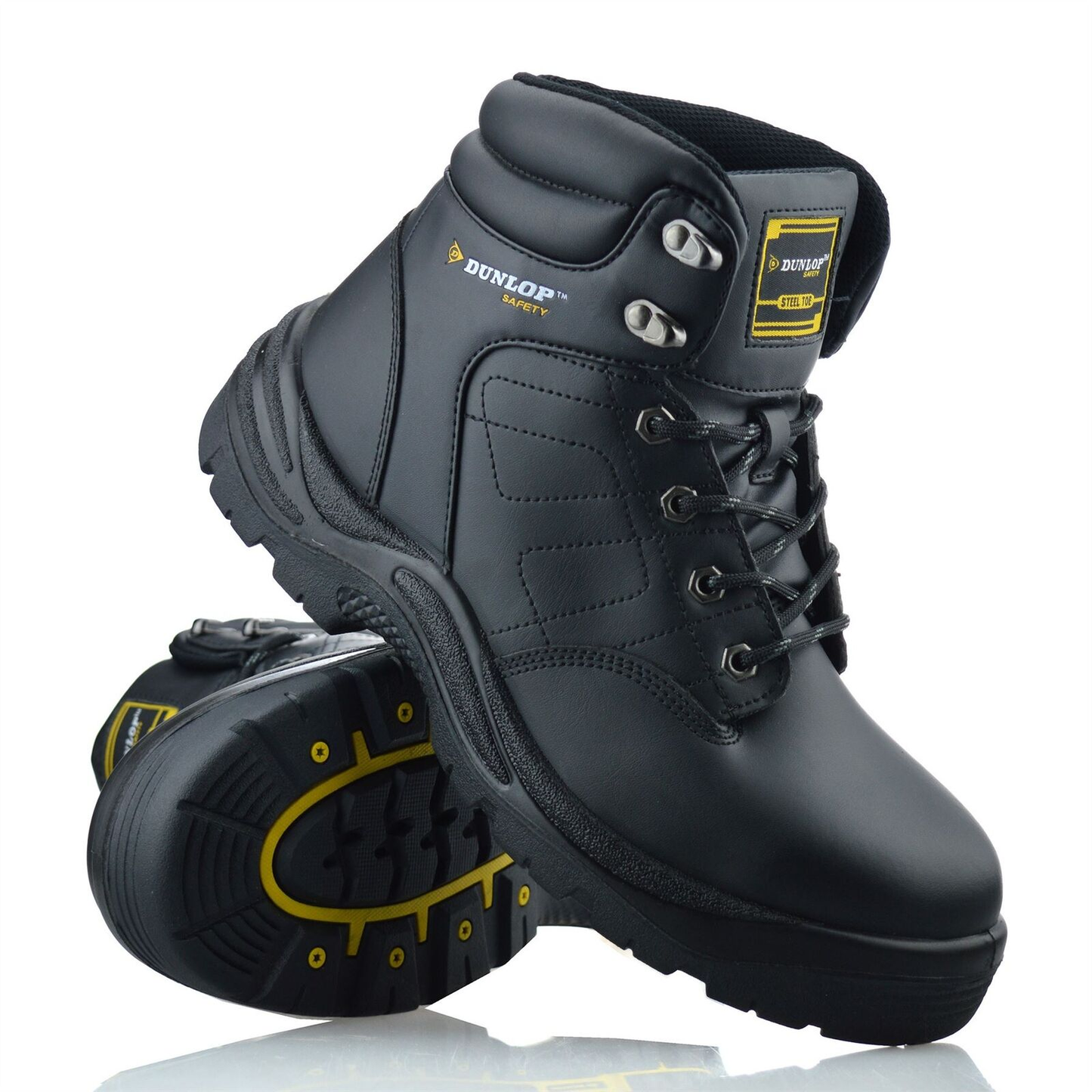 Mens New Leather Safety Steel Toe Cap Work Ankle Walking Combat Boots Shoes Size
