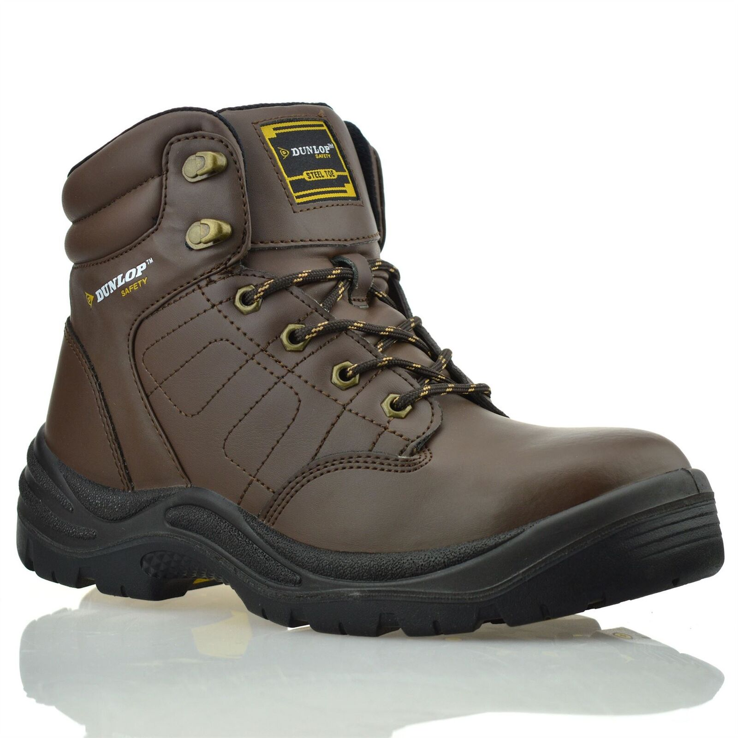 Mens New Leather Safety Steel Toe Cap Work Ankle Walking Combat Boots Shoes Size